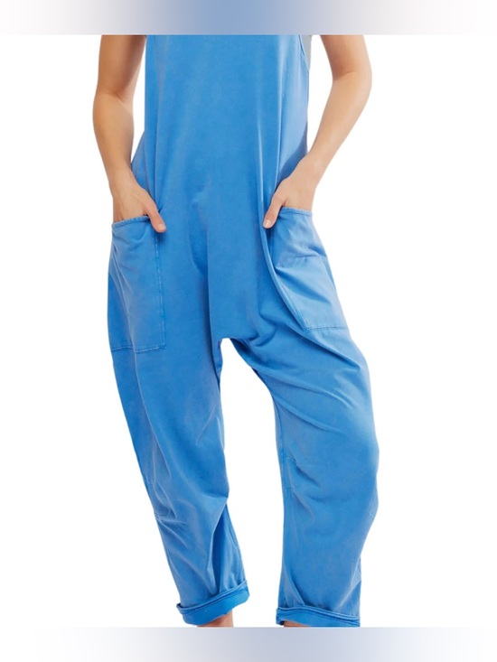 Pants - Free People Hotshot Onsie “Riviera Blue” Large